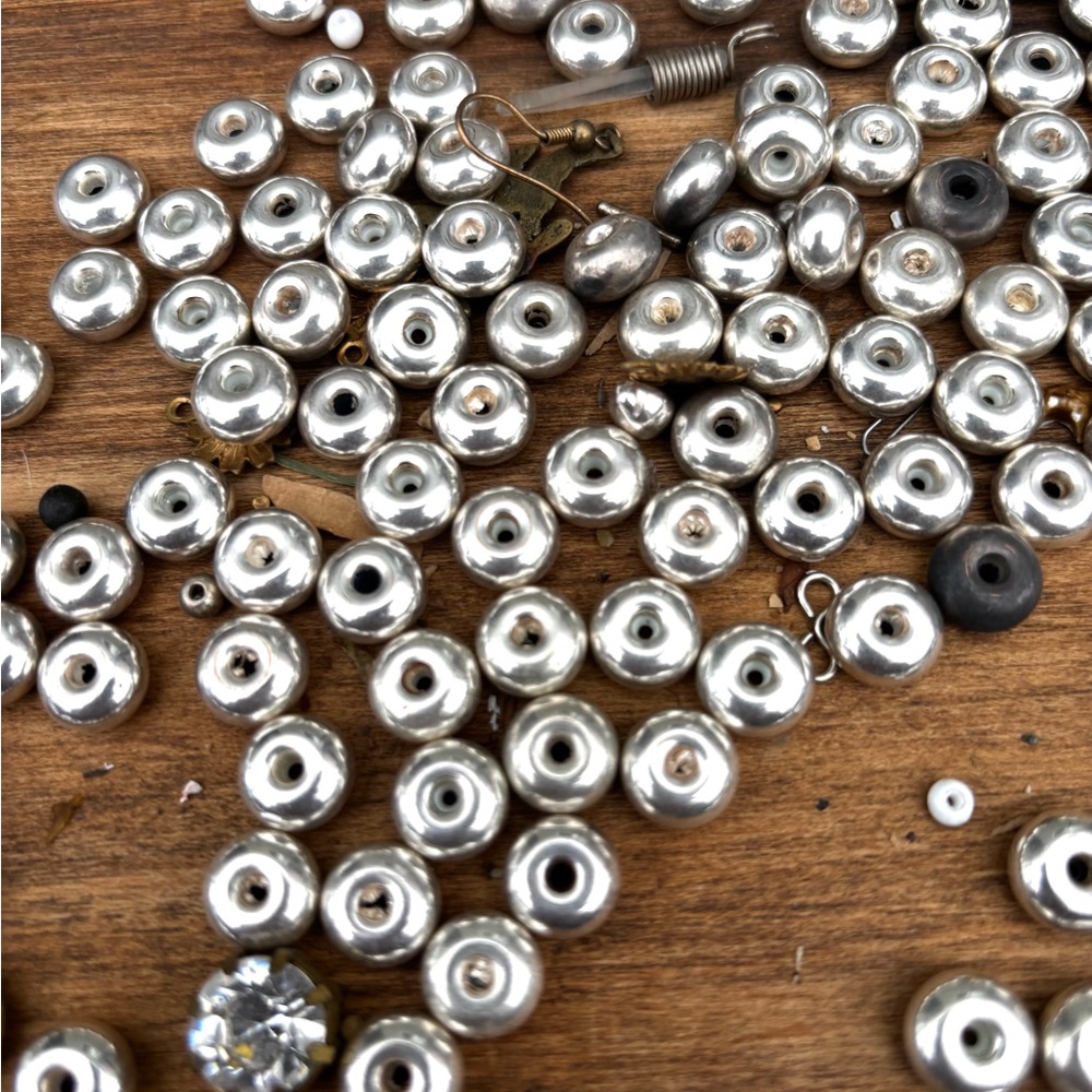 Silver Rondelle Beads - Mixed Jewelry Findings